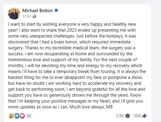 Michael Bolton Statement