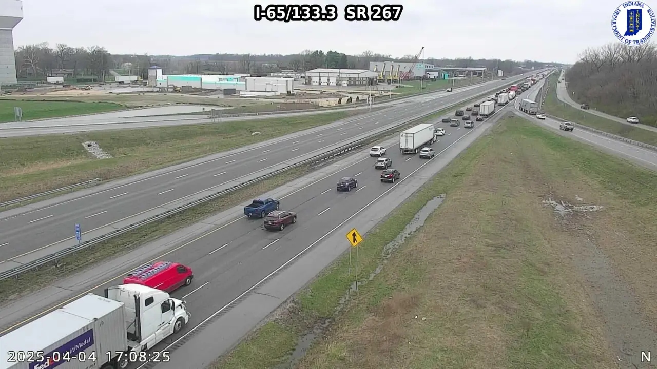 Boone County, Indiana Traffic Alert: Southbound I-65 Lane Closed After Crash