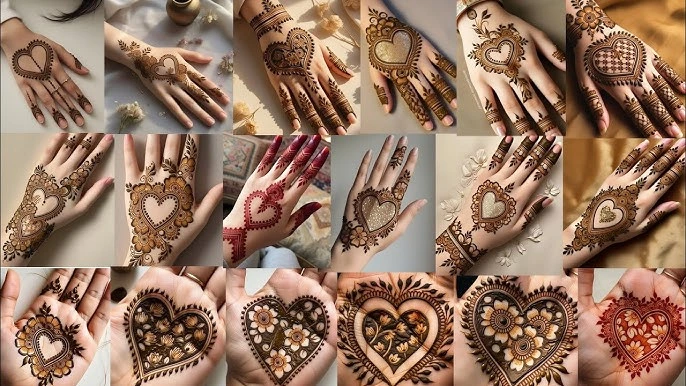 Heart Fusion Crescent Mehndi Designs