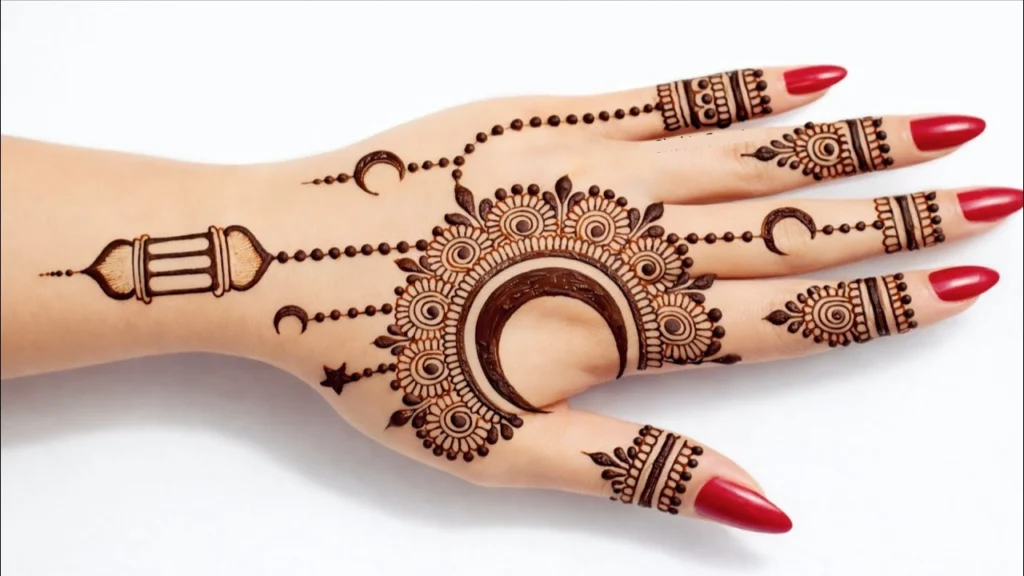 Jewelry Style Moon Mehndi