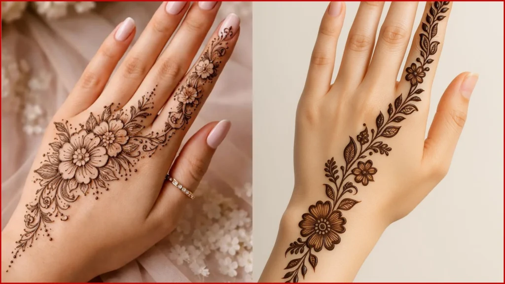 Side Trail Mehndi Design