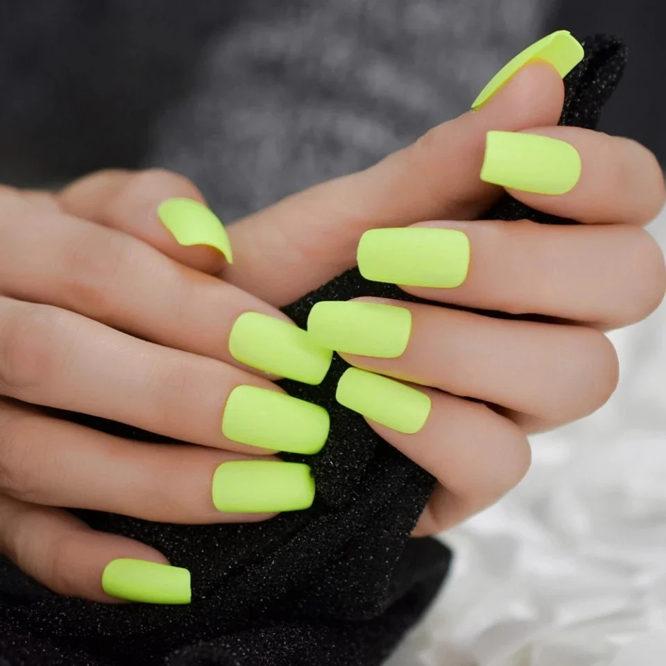 Neon Matte Nails